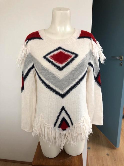 Antik batik alpaca wol wollen trui wit franjes 40/42, Kleding | Dames, Truien en Vesten, Nieuw, Maat 38/40 (M), Wit, Ophalen of Verzenden