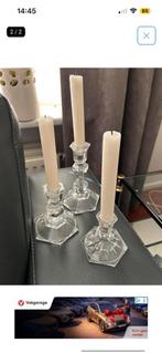 3 kristallen kandelaars, Antiek en Kunst, Ophalen, Kristal