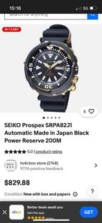 Seiko Prospex SRPA82J1 Automaat - Jumbo Tuna Diver, Sieraden, Tassen en Uiterlijk, Horloges | Heren, Polshorloge, Kunststof, Ophalen of Verzenden