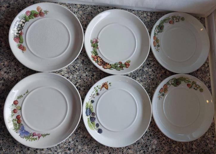 6 schotels Marjolein Bastin J&G Meakin Wedgwood Libelle 17cm, Huis en Inrichting, Keuken | Servies, Gebruikt, Kop(pen) en/of Schotel(s)