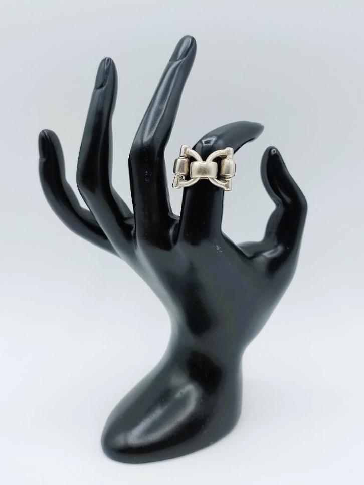 Zilveren fantasiering, paardenbit, 16 mm, Sieraden, Tassen en Uiterlijk, Ringen, Zo goed als nieuw, Dame, Kleiner dan 17, Zilver