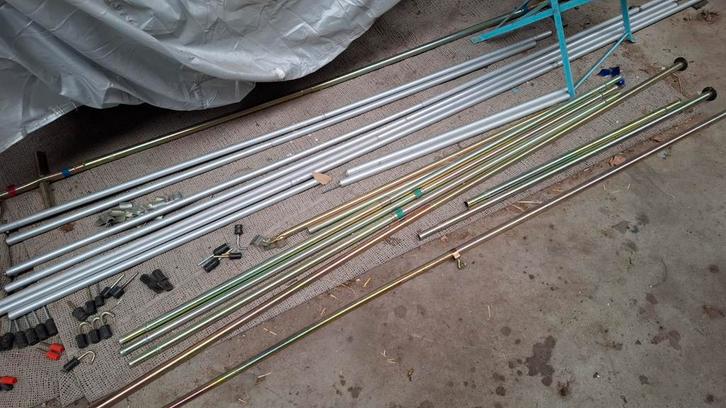 Restpartij luifelstokken en onderdelen, Caravans en Kamperen, Tentaccessoires, Gebruikt, Ophalen of Verzenden