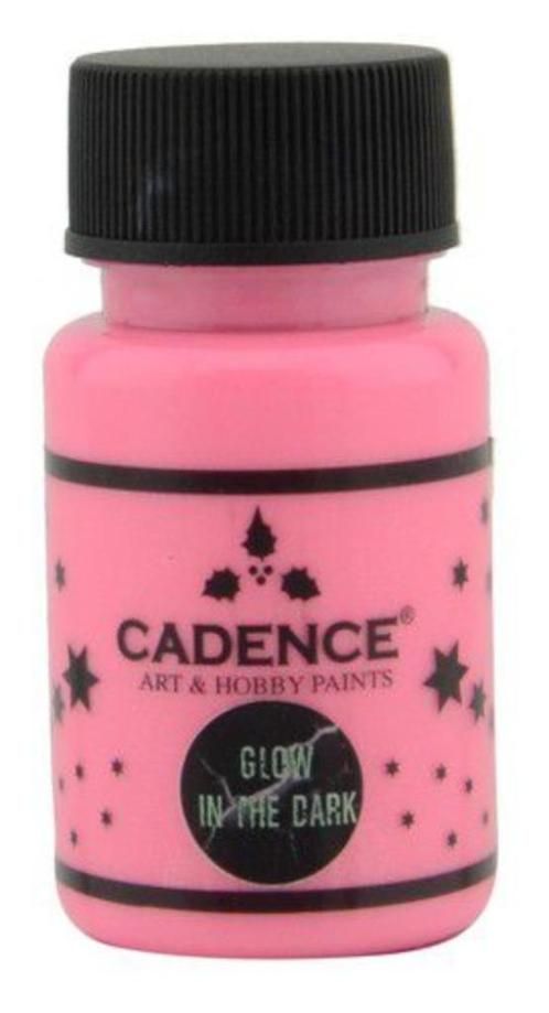 Cadence Art & Hobby paints Glow in the dark roze 50 ml, Hobby en Vrije tijd, Schilderen, Nieuw, Overige typen, Ophalen of Verzenden