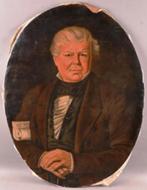 Antiek schilderij op doek - Portret van een man, Antiek en Kunst, Ophalen