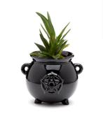 Zwarte Heksenketel Staande Bloempot Binnen, hobby, mancave, Ophalen of Verzenden, Nieuw, Fantasy