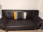 Slaapbank, Ophalen, Bruin, Tweepersoons, 190 cm of minder