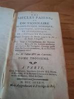 1784 Les Siècles Païens Tome 3 - Mythologie Woordenboek, Ophalen of Verzenden, M. l'Abbé S*** DE CASTRES