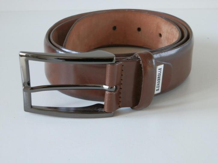 G. Chabolle riem. Leer., Kleding | Heren, Riemen en Ceinturen, Zo goed als nieuw, 105 tot 115 cm, Bruin, Echt leder, Ophalen of Verzenden