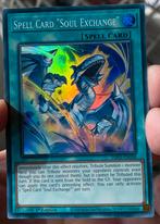 Yu-Gi-Oh! Spellcard “Soul Exchange” INFO 1st Ed !, Verzenden, Zo goed als nieuw, Losse kaart, Foil