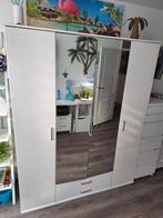 Witte kledingkast met spiegeldeuren, Huis en Inrichting, Kasten | Kledingkasten, Overige materialen, 150 tot 200 cm, Ophalen of Verzenden