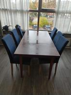 Eettafel met 6 stoelen mag weg voor een mooie plant, Huis en Inrichting, Complete eetkamers, Ophalen, 4 tot 6 stoelen
