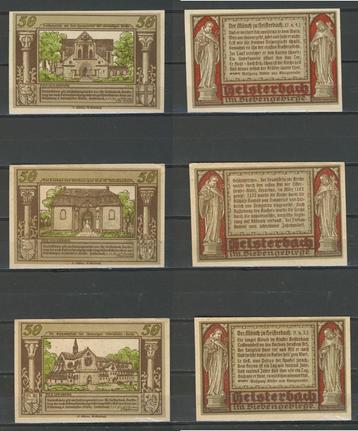 Heisterbach 3 x 50 Pfg 1921 Duits Noodgeld Biljet r-177 jdu beschikbaar voor biedingen