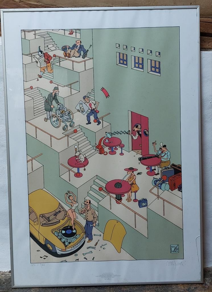 Joost Swarte zeefdruk cultuur&techniek nr. 389/390 1989, Ophalen of Verzenden