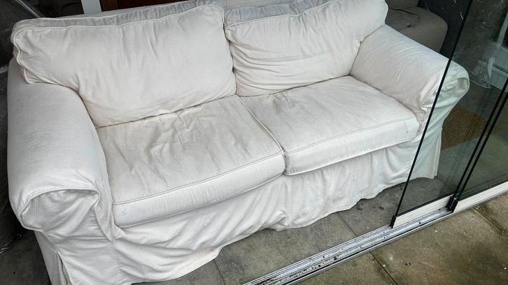 Ikea ektorp 2 zits bank gratis, Huis en Inrichting, Banken | Bankstellen, Gebruikt, Rechte bank, Tweepersoons, 150 tot 200 cm