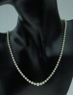 Parel dames vintage ketting 14k witgouden slot antiek fraai, Sieraden, Tassen en Uiterlijk, Antieke sieraden, Ophalen of Verzenden