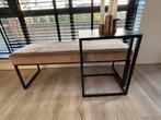 Bankje + bijzettafel, Huis en Inrichting, Tafels | Sidetables, 100 tot 150 cm, Ophalen of Verzenden, Zo goed als nieuw, 25 tot 50 cm