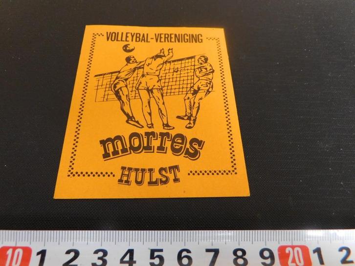 sticker Hulst Volleybal Vereniging MORRES, Verzamelen, Stickers, Zo goed als nieuw, Ophalen