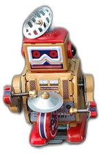 blikken speelgoed drum robot, Antiek en Kunst, Antiek | Speelgoed, Ophalen of Verzenden