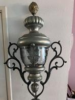 Antieke fraai bewerkte verzilverde wandlamp, Ophalen