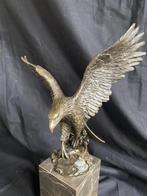 Bronzen zeearend met vis Burnett/stempel zuiver fraai brons, Antiek en Kunst, Ophalen of Verzenden
