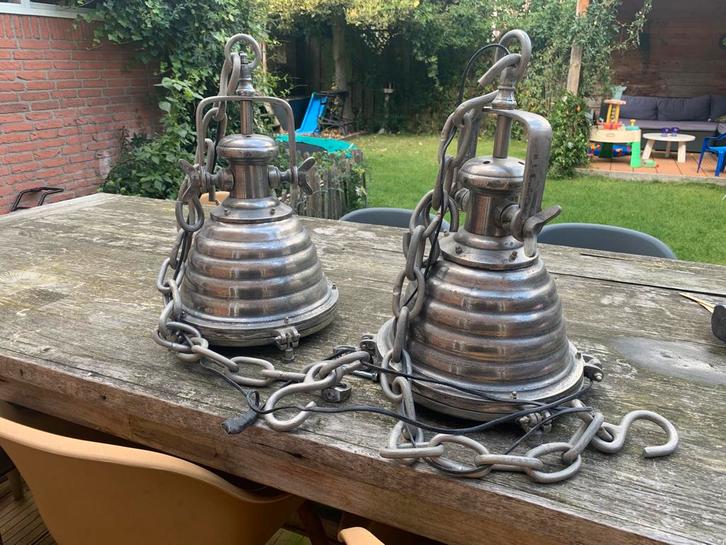 Prachtige industriele hanglampen van Illuce, zware kwaliteit, Huis en Inrichting, Lampen | Hanglampen, Zo goed als nieuw, Minder dan 50 cm
