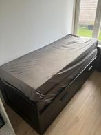 Black Ikea Bed Brimnes, Ophalen, Verstelbaar, Zwart, Tweepersoons