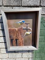 Buiten schilderij met vogelvoerbakje
51 x 41, Tuin en Terras, Ophalen, Gebruikt