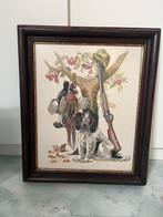 Geborduurd Jachttafereel in Lijst, Ophalen