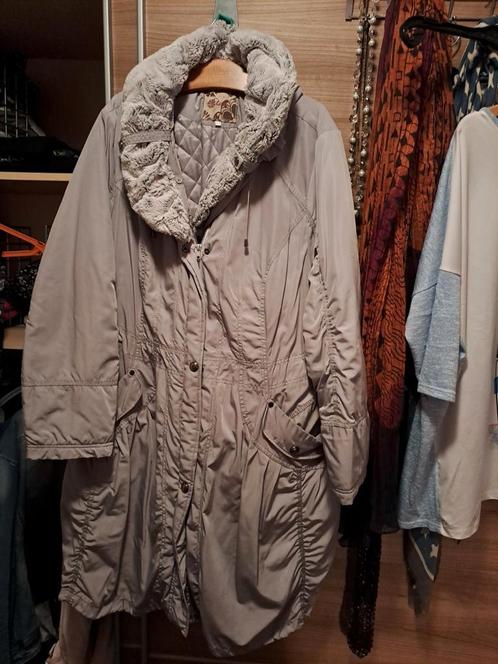 Luxe dames winterjas maat 54/56., Kleding | Dames, Jassen | Winter, Zo goed als nieuw, Maat 46/48 (XL) of groter, Grijs, Ophalen of Verzenden