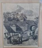 roermondse poort , fraaie ets , gesigneerd, Ophalen of Verzenden