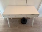 Witte Bureau met 3 Lades, Huis en Inrichting, Bureaus, Ophalen, Zo goed als nieuw, Bureau