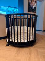 Ronde box zwart met matras, hoes en bumper, Ophalen, Zo goed als nieuw, Ledikant