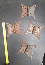 4 x antieke vlinderscharnieren, Ophalen of Verzenden