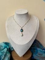 Labradoriet facet parel zoetwater hanger beschermt geluk TIP, Sieraden, Tassen en Uiterlijk, Kettingen, Blauw, Nieuw, Ophalen of Verzenden