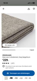 Hoes voor IKEA Söderhamn 3-zits - Viarp beige/bruin - NIEUW, 75 tot 100 cm, Ophalen of Verzenden, Rechte bank, Stof