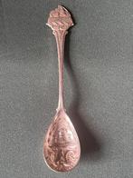 Vintage bewerkt en verzilverd lepeltje Lelystad., Antiek en Kunst, Antiek | Bestek, Ophalen of Verzenden
