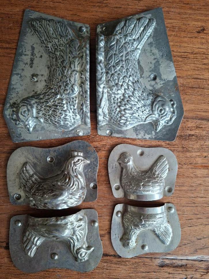 Nr.1 kippen chocolade vorm mal chocolademal chocoladevorm, Antiek en Kunst, Antiek | Keukenbenodigdheden, Ophalen of Verzenden
