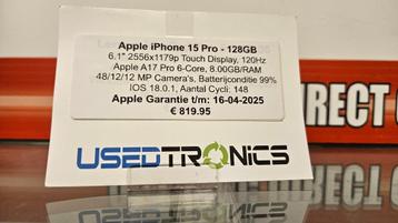 UsedTronics | Apple iPhone 15 Pro - 128GB beschikbaar voor biedingen