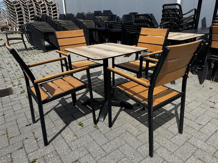 Gebruikte terras stoelen 20 stoelen + 6 tafels, Zakelijke goederen, Horeca | Meubilair en Inrichting, Meubilair, Gebruikt, Ophalen