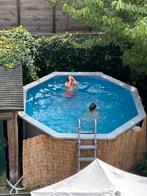 Bestway metalen opzetzwembad 120x300cm incl. Warmtepomp, Rond, 300 cm of meer, Zo goed als nieuw, Opzetzwembad