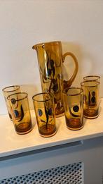 Hollywood Regency Boheems Kristal Glazen Set, Antiek en Kunst, Ophalen of Verzenden