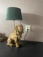 Leeuwen lamp  goud groen leeuwnlamp dierenlamp tafellamp, Kunststof, Gebruikt, 50 tot 75 cm, Ophalen of Verzenden