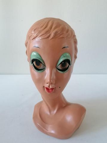 vintage retro seventies TWIGGIE hoedenhoofd zie fotos beschikbaar voor biedingen