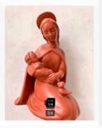 Korting Antiek beeldje aardewerk Maria met kind 10,5 cm, Antiek en Kunst, Kunst | Beelden en Houtsnijwerken, Ophalen of Verzenden