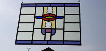 drieluik glas in lood ramen (met brandschildering)