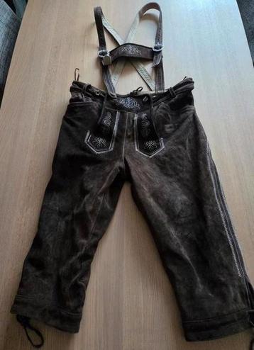 Lederhose, bruin, maat 50, echt leder beschikbaar voor biedingen