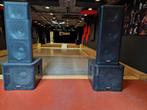 set QSC KW153 (2x) + QSC KW181 subs (2x), Audio, Tv en Foto, Luidsprekers, Gebruikt, 120 watt of meer, Front, Rear of Stereo speakers