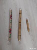 Antieke houten breinaalden kokers en een koker voor baalden, Antiek en Kunst, Ophalen of Verzenden