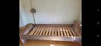 Steigerhouten bed 90x220, Gebruikt, 90 cm, Eenpersoons, Bruin