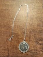 Ketting met een zilveren gulden 1956, Ophalen of Verzenden, Zo goed als nieuw, Zilver, Zilver